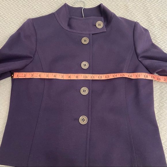 Tahari Arthur S Levine Blazer Purple/Grape Size 8 Petite - Picture 6 of 10
